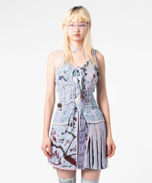 キャミソール rurumu:/ルルムウ/plants motif crochet camisole
