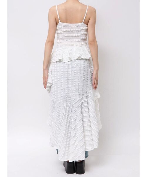 CALNAMUR ワンピース ROSE ASYMMETRIC HEM LONG OP/ローズ