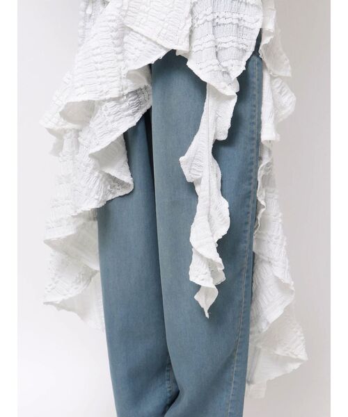 calnamur ローズアシンメトリーヘム ロング ワンピース CALNAMUR ワンピース ROSE ASYMMETRIC HEM LONG OP/ローズ
