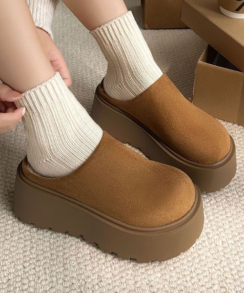 シューズ 厚底 ムートンサボシューズ レディース : ZOZOTOWN Yahoo!店