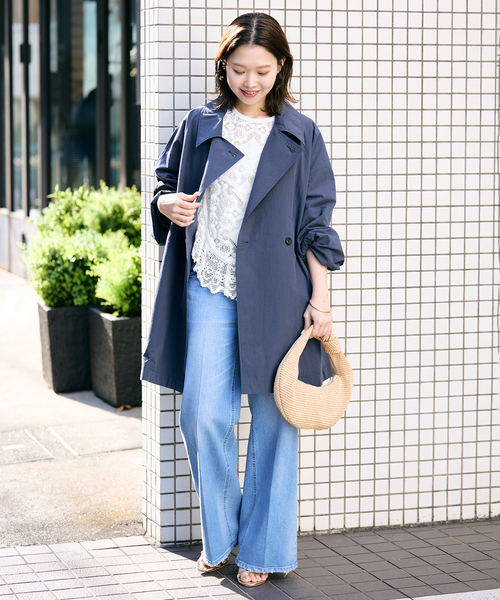 SLOBE IENA ブラウス シャツ リバーレースブラウス レディース