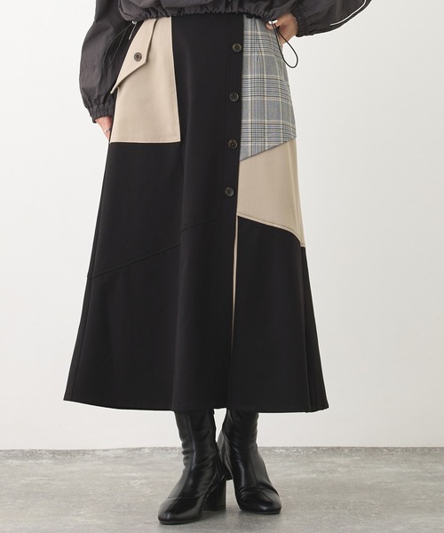 バイカラーアシンメトリースカート スカート アシンメトリーバイカラースカート : ZOZOTOWN Yahoo