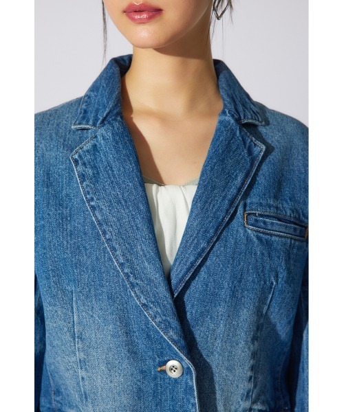 rienda（リエンダ） デニムジャケット gジャン テーラーカラーデニム