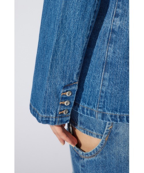 rienda（リエンダ） デニムジャケット gジャン テーラーカラーデニム
