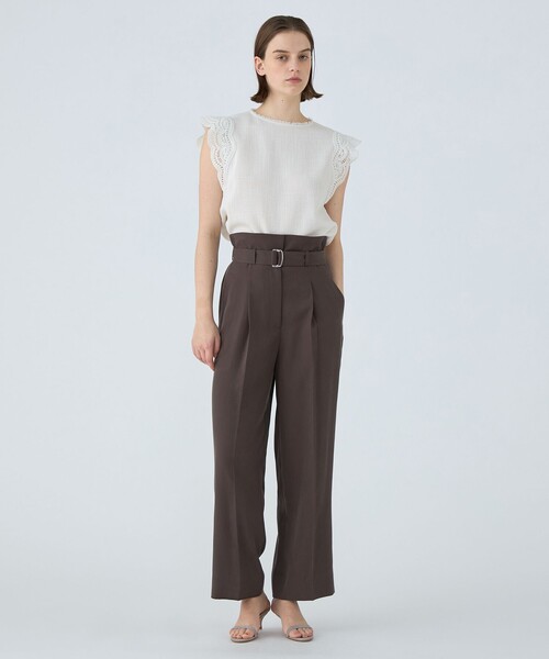 Ballsey ブラウス シャツ ポリエステルレーヨンカラミ レース