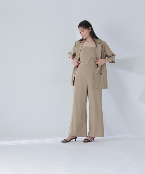 美品 STORY掲載 Calmere バックオープンオールインワン M キャミオールインワン[品番：MJNW0003347]｜me Jane（ミー