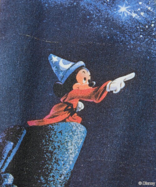Disney fantasiaミッキーマウス ファンタジア Tシャツ ネイビー FREAK'S STORE｜【DISNEY FANTASIA】 ビッグフロント プリントT