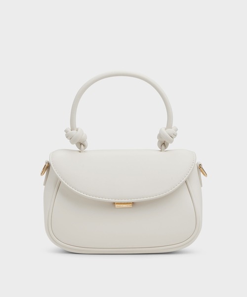 Charles Keith サミーノットハンドルフロントフラップバッグ CHARLES ＆ KEITH（チャールズ&キース） ハンドバッグ Sammie サミー