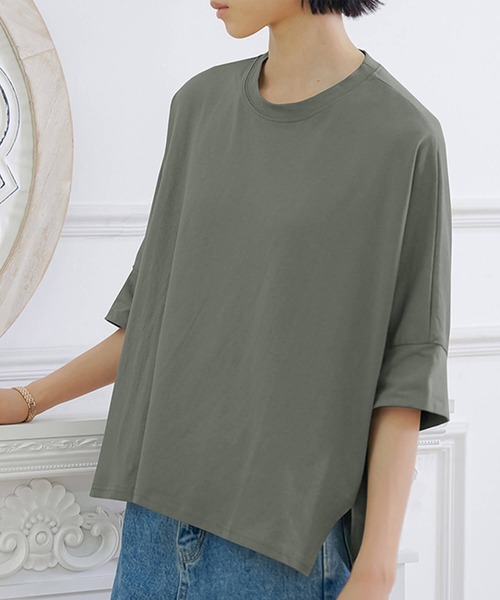 「6」 半袖Tシャツ FREE ベージュ レディース 6(ROKU) tシャツ 「別注」「TanC TOKYO × 6」MINI SLEEVE SHEER