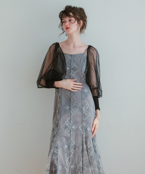 (取寄) カット フロム ザ クロス レディース ドロシー ボタン ダウン ドレス KUT from the Kloth women Dorothy Button Down Dress Light Wash Dorry Doll（ドリードール） カーディガン チュールギャザーボレロ