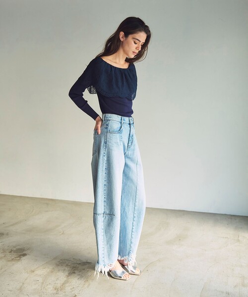 「GRACE CONTINENTAL」 長袖ニット 36 ホワイト レディース GRACE CONTINENTAL 「GRACE CONTINENTAL」 長袖ニット 36
