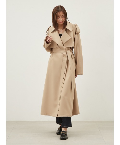 ミラオーウェン⭐︎Mila Owen トレンチコート　ロングコート ミラ オーウェン Mila Owen ロングトレンチコート （ベージュ