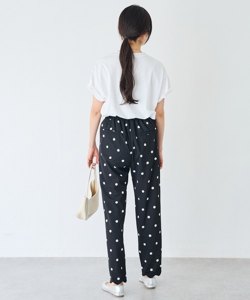 INCEDE（インシード） スラックス パンツ スカラップヘム タックパンツ