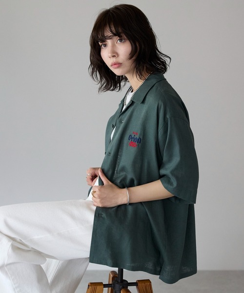 SOTT ブラウス シャツ Orion Beer Embroidered Shirt オリオンビール