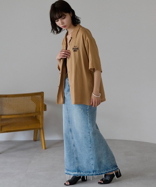 SOTT ブラウス シャツ Orion Beer Embroidered Shirt オリオンビール