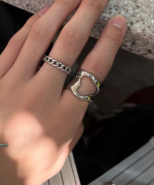 ONCILY（オンシェリー） 指輪 リング HEART HOLE RING / ハートホール