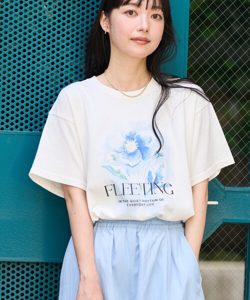 OFF WHITEフラワープリント Tシャツ OFF WHITE (オフホワイト) フラワープリントロゴTシャツ ss20