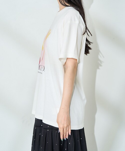 FREAK'S STORE tシャツ flower painting Tシャツ/フラワー