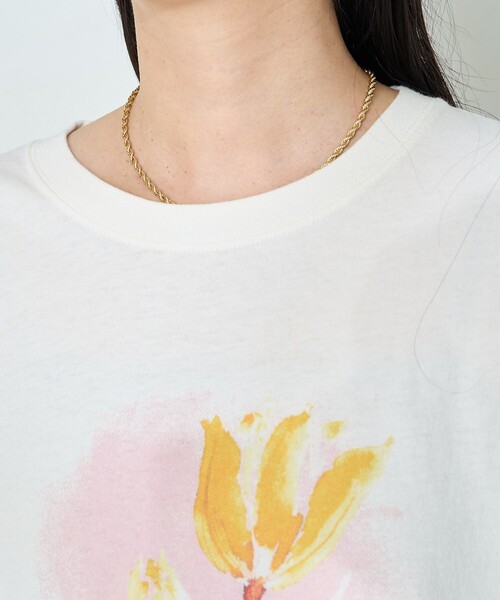 Flower サイン入りTシャツ OUTLET】Roxy VINTAGE FLOWER LOGO Tシャツ