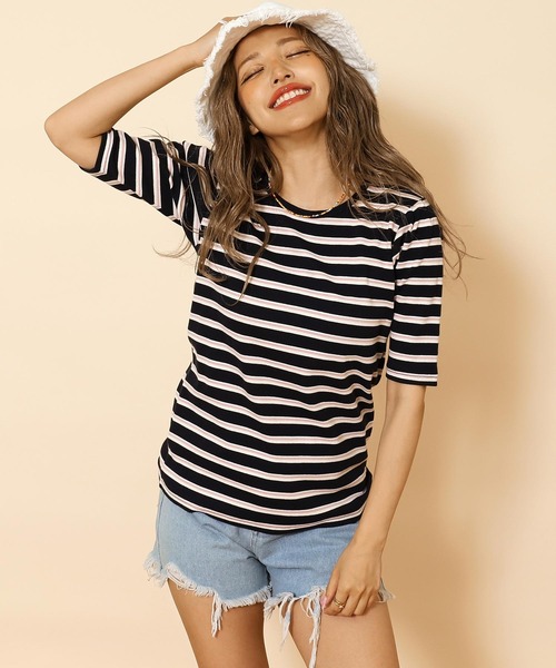 anap mimpi（アナップミンピ） tシャツ 半袖 マルチボーダー