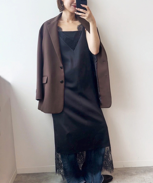 SLOBE IENA（スローブイエナ） ワンピース レースサテンワンピース