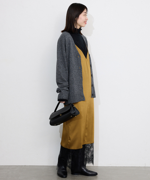 スローブイエナ　レースサテンワンピース レースサテンワンピース（ワンピース）｜SLOBE IENA（スローブ イエナ