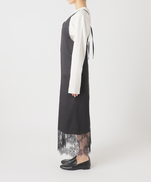 スローブイエナ　レースサテンワンピース セール】レースサテンワンピース（ワンピース）｜SLOBE IENA