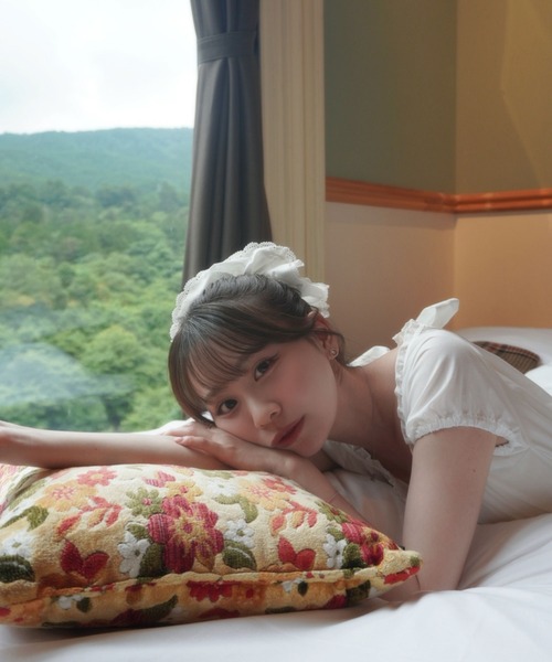 美品✨ブルマリン♡花柄ティアードワンピース フリル　フレア　Aライン　M 美品✨ブルマリン♡花柄ティアードワンピース フリル フレア A