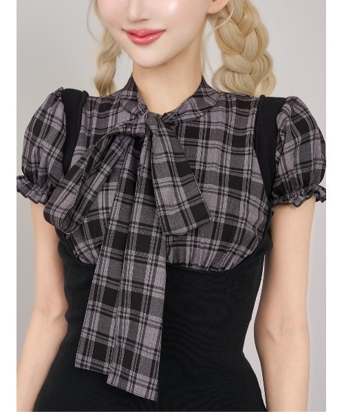 ボウタイニットミニワンピース 🎀LILY BROWN ボウタイニットミニワンピース🎀 | ウサギ