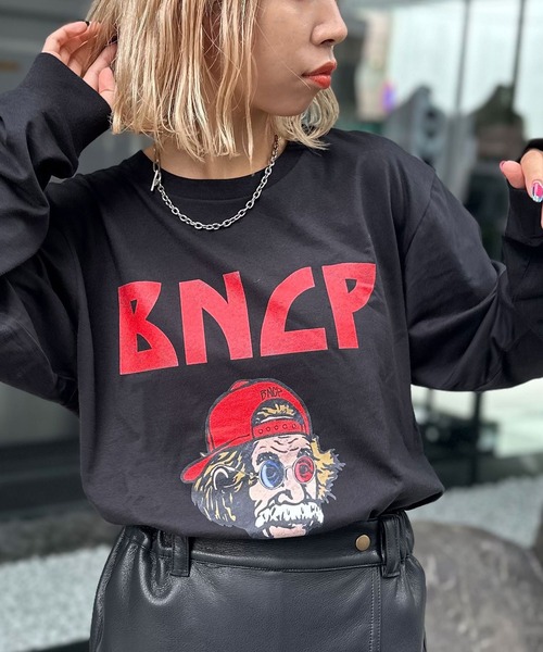 「CIAOPANIC」 長袖カットソー X-SMALL ブラック×ホワイト レディース