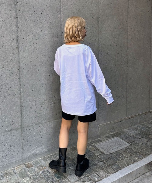 「CIAOPANIC」 長袖カットソー X-SMALL ブラック×ホワイト レディース