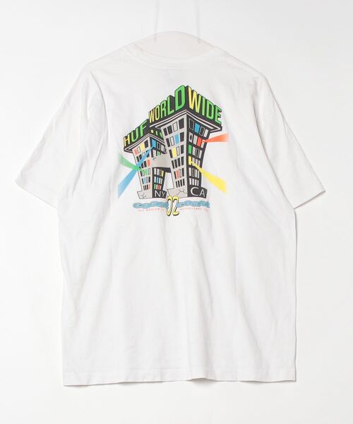「HUF」 半袖Tシャツ L ホワイト メンズ