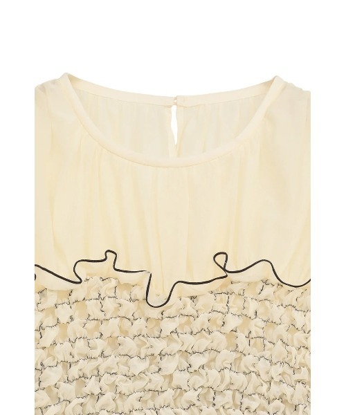 クラネ COLOR STITCHED SHIRRING TOPS サイズ1 CLANE COLOR STITCHED SHIRRING TOPS（その他トップス）｜CLANE