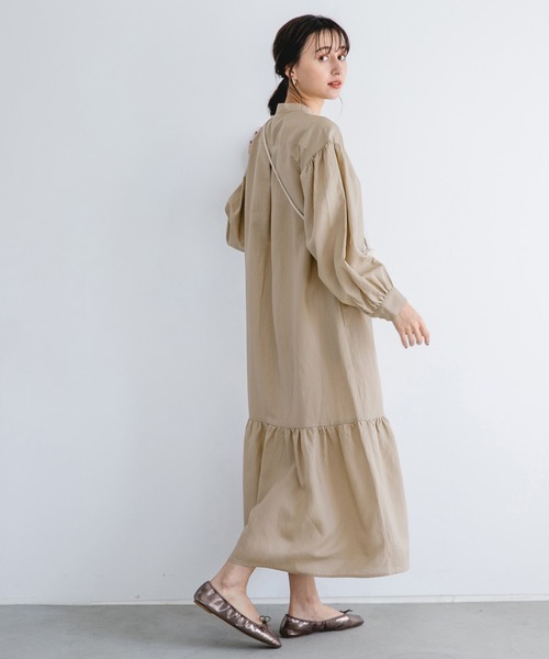 「A part by」 長袖ワンピース FREE ベージュ レディース_画像2