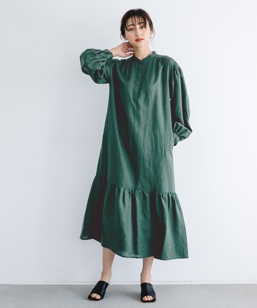 「A part by」 長袖ワンピース FREE ベージュ レディース_画像5