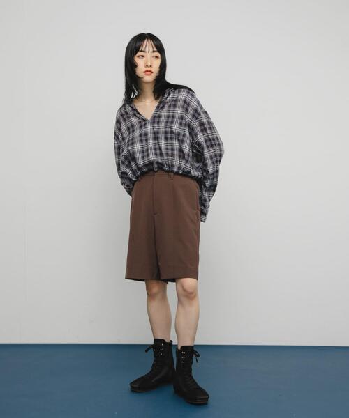 KBF（ケービーエフ） パンツ フロントステッチショートパンツ