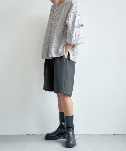 notch. ハーフパンツ スラックス パンツ 短パン ジャージハーフパンツ