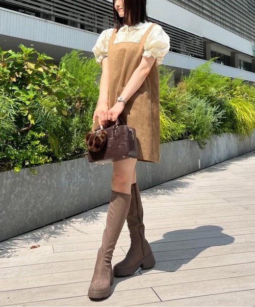 diana（プラスダイアナ） ブーツ 「軽量」厚底ストレッチロングブーツ