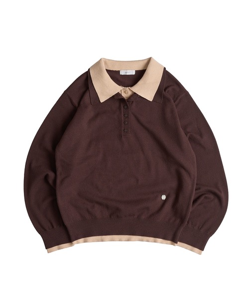 MUHET（ミュエータ） ニット セーター layered-look polo knit