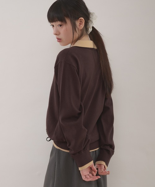 MUHET（ミュエータ） ニット セーター layered-look polo knit