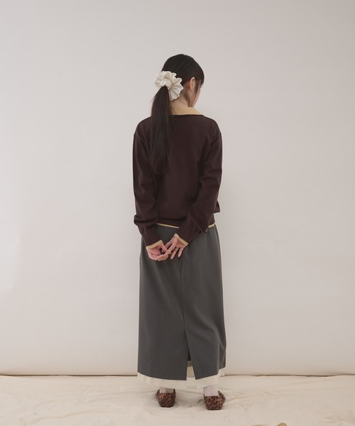 MUHET（ミュエータ） ニット セーター layered-look polo knit