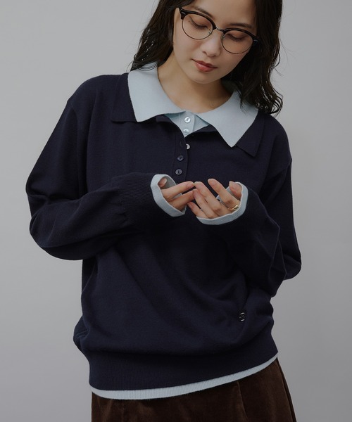 今だけお値下げ中　yori マリンドットパフポロニット マリンドットパフポロニット | all item| yori