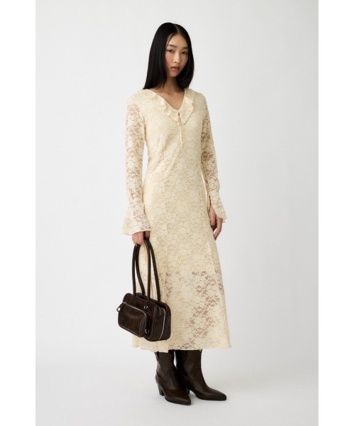 MOUSSY（マウジー） ワンピース FLOCKY LACE DRESS/フロッキー レース