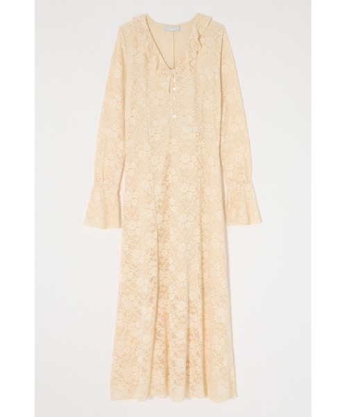 MOUSSY（マウジー） ワンピース FLOCKY LACE DRESS/フロッキー レース