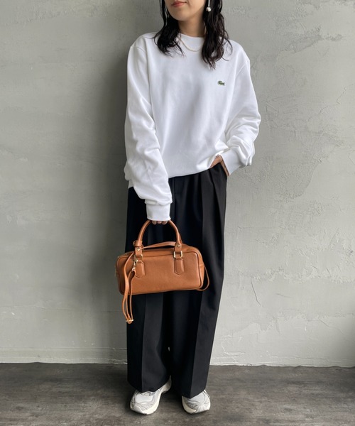 ラコステ BIG ロゴ トレーナー　スウェット　ユニセックス　XS　☆美品☆ LACOSTE（ラコステ） トレーナー スウェット ワンポイントロゴ クルー