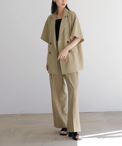 「LIAN」 テーラードジャケット FREE チャコールグレー レディース_画像5