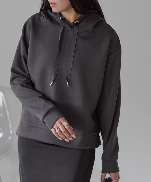 パーカー ダンボール脇スリットパーカー レディース | Fizz