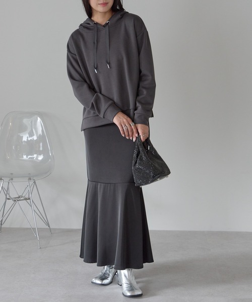 パーカー ダンボール脇スリットパーカー レディース | Fizz | 21