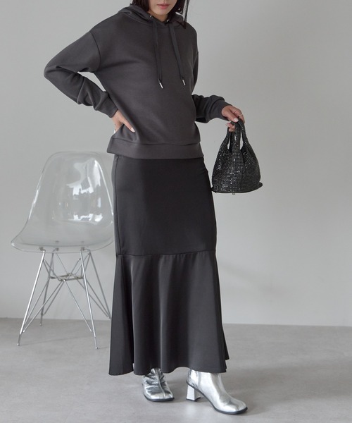 パーカー ダンボール脇スリットパーカー レディース | Fizz | 23