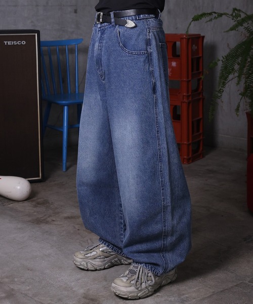 ジーンズ AW バレルレッグ リジット ウォッシュ カーブパンツ デニム